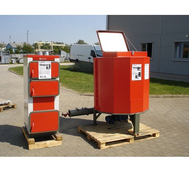 Chips Duplex 25 kW teljesítményű automata kazán